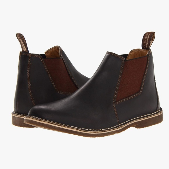 Blundstone MENS Leather Pull On Round Toe Chelsea Boots Browns Size 12.5